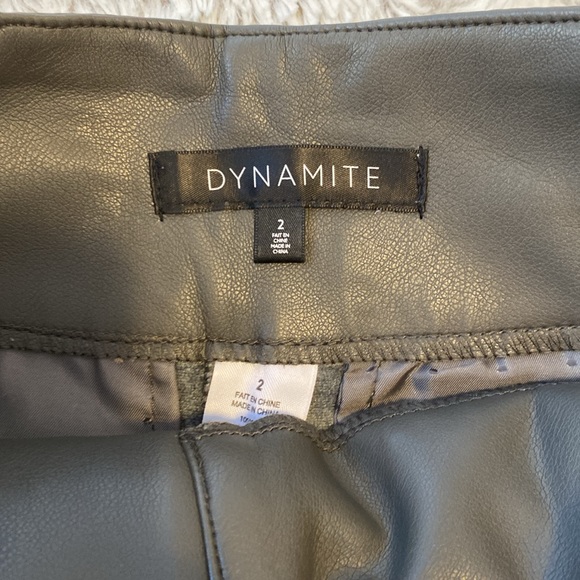 Dynamite Charcoal Leather Trowsers - Picture 4 of 4